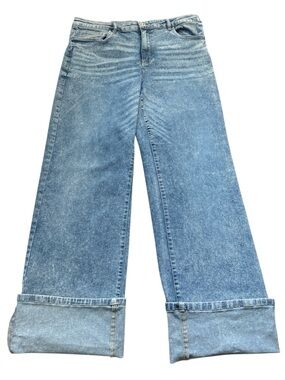 Love and Liberty For Forever 21 - Medium Wash Wide Leg Cuffed Jeans